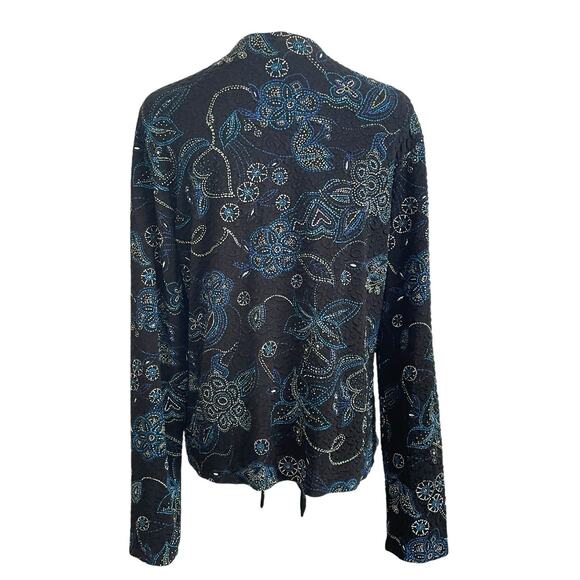 West End Whimsigoth Open Cardigan Womens L Stretchy Embellished Dark Romance Art - Picture 3 of 7